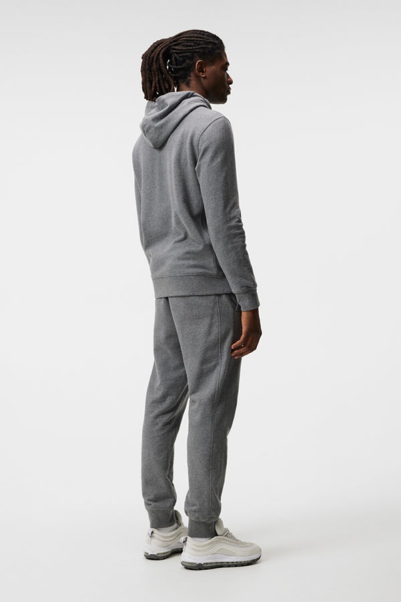 Mid Grey Melange Jlindeberg Cal Sweat Hoodie | SN-JL574855