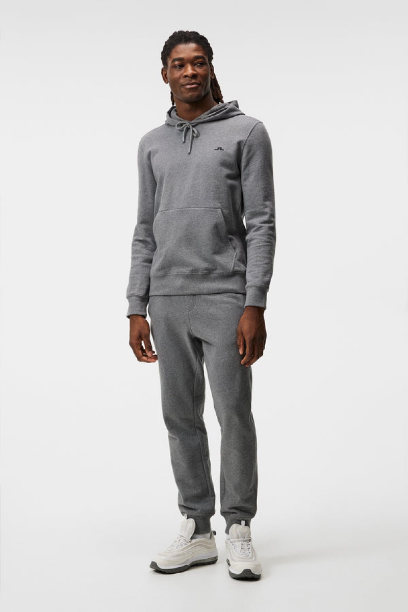 Mid Grey Melange Jlindeberg Cal Sweat Hoodie | SN-JL574855