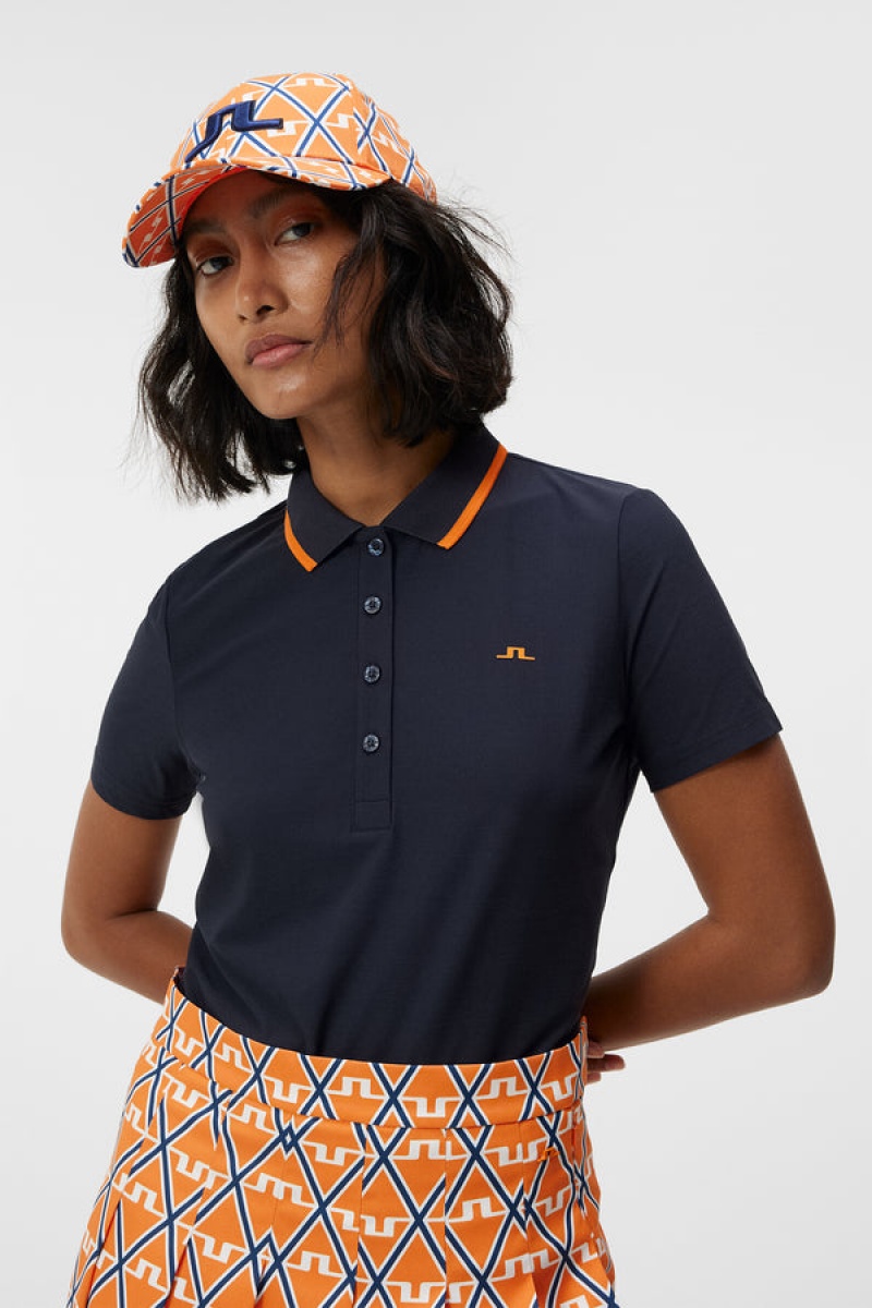 Navy Melange Jlindeberg Lily Polo | SN-JL575148