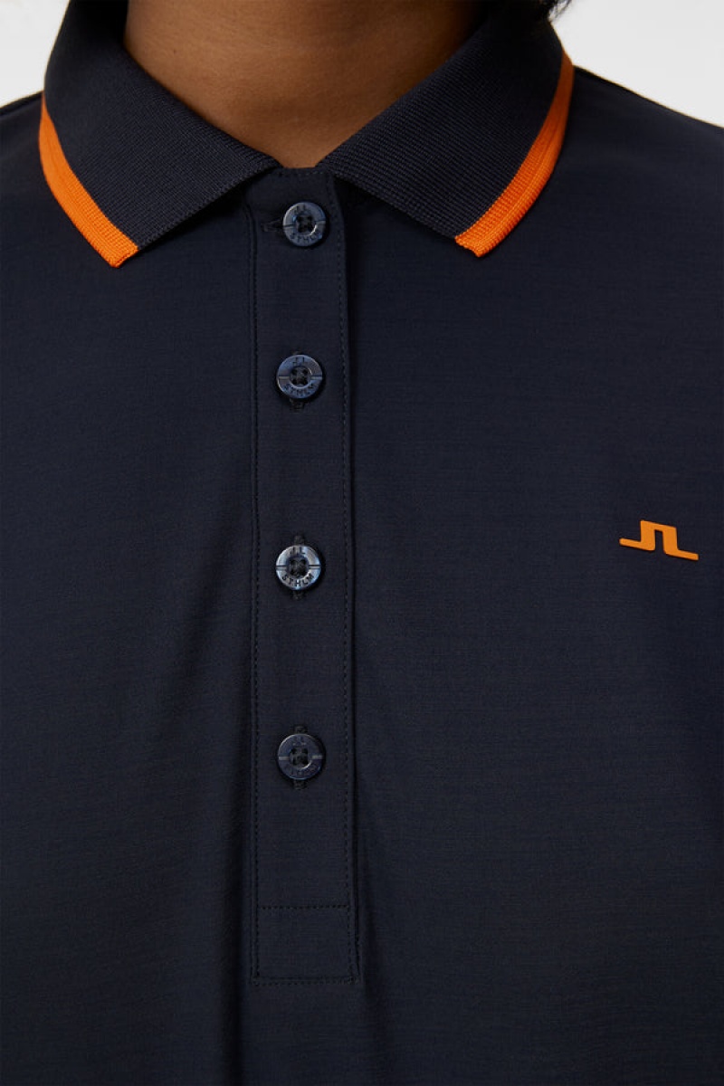 Navy Melange Jlindeberg Lily Polo | SN-JL575148