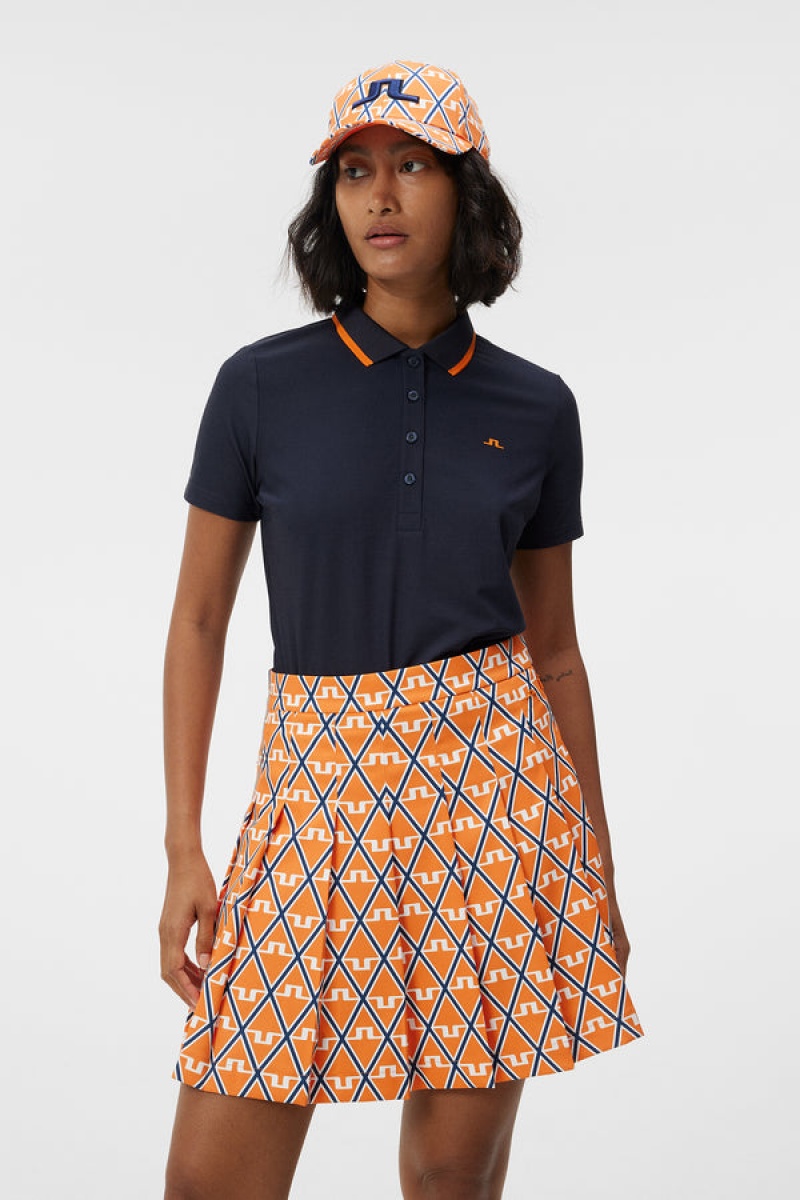 Navy Melange Jlindeberg Lily Polo | SN-JL575148