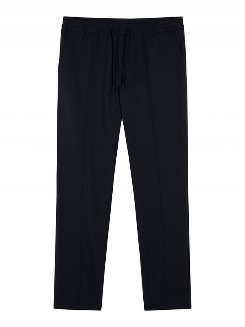 Navy Melange Jlindeberg Sasha Structured 2-Tone Pants | SN-JL574949