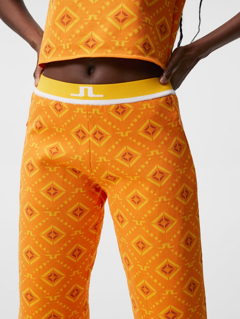 Orange Diamond Logo Jlindeberg Emmie Knitted Pant | SN-JL575251