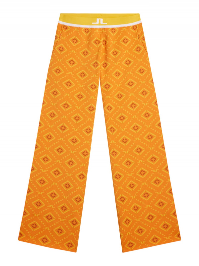 Orange Diamond Logo Jlindeberg Emmie Knitted Pant | SN-JL575251