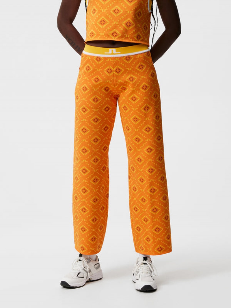 Orange Diamond Logo Jlindeberg Emmie Knitted Pant | SN-JL575251