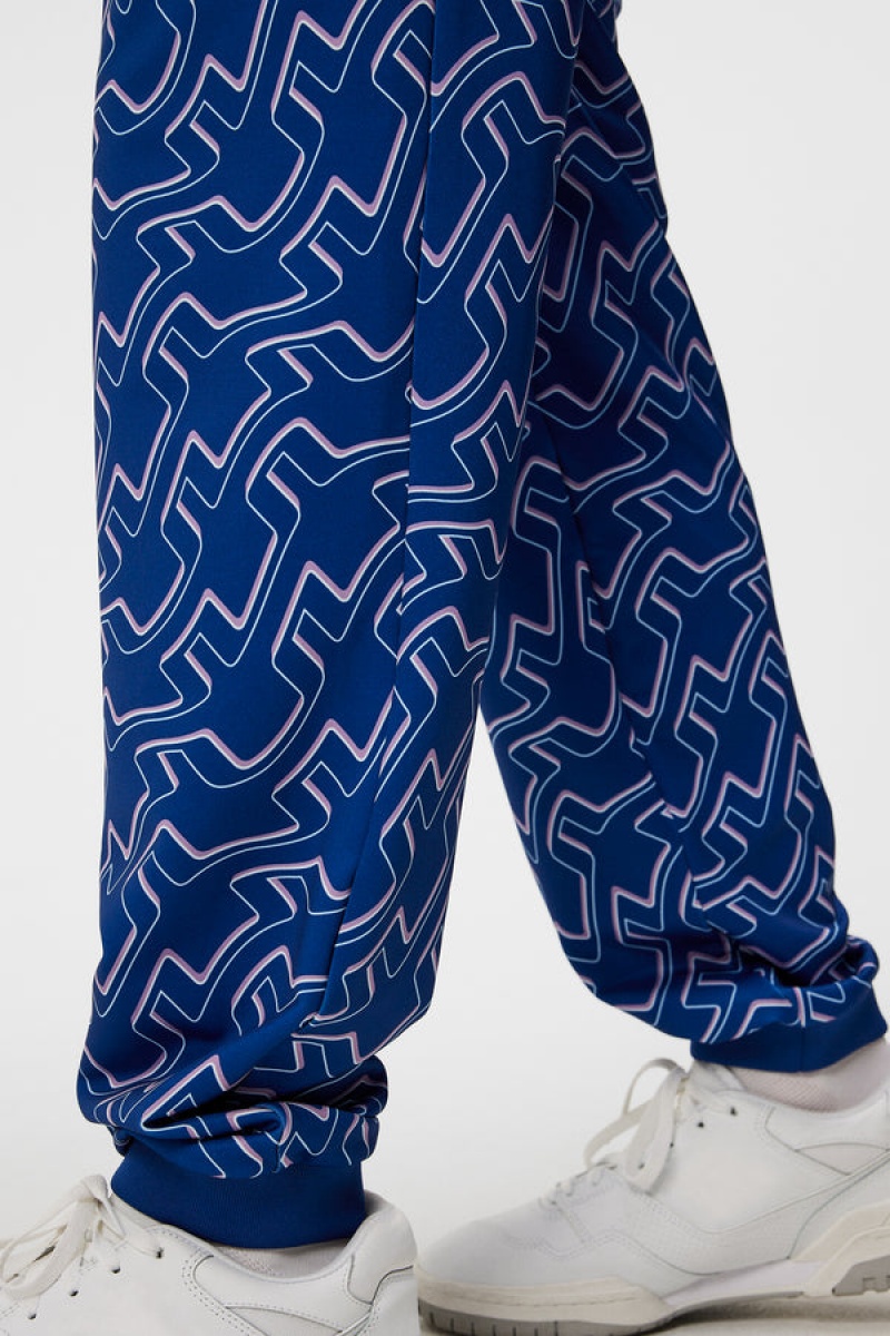 Outline Bridge Wave Blue Jlindeberg Callum Print Pant | SN-JL574559