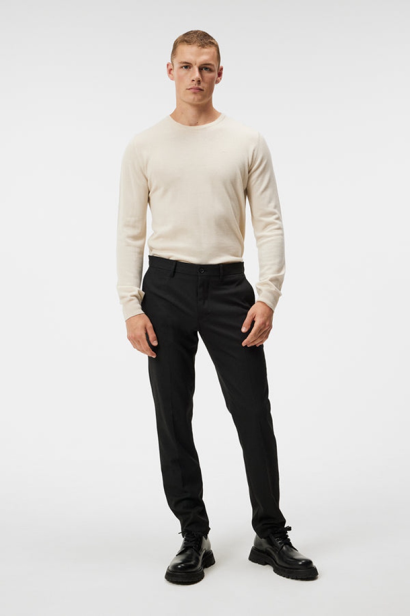 Oyster Gray Jlindeberg Lyle Merino Sweater | SN-JL574890