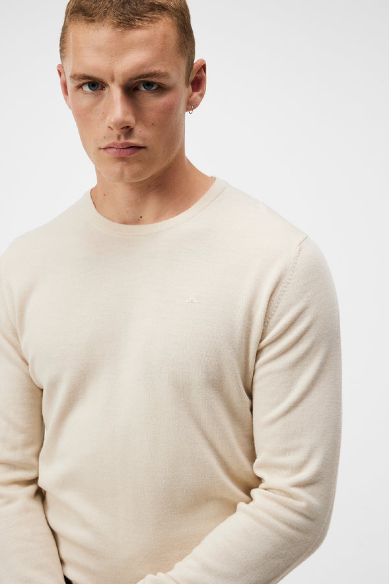 Oyster Gray Jlindeberg Lyle Merino Sweater | SN-JL574890