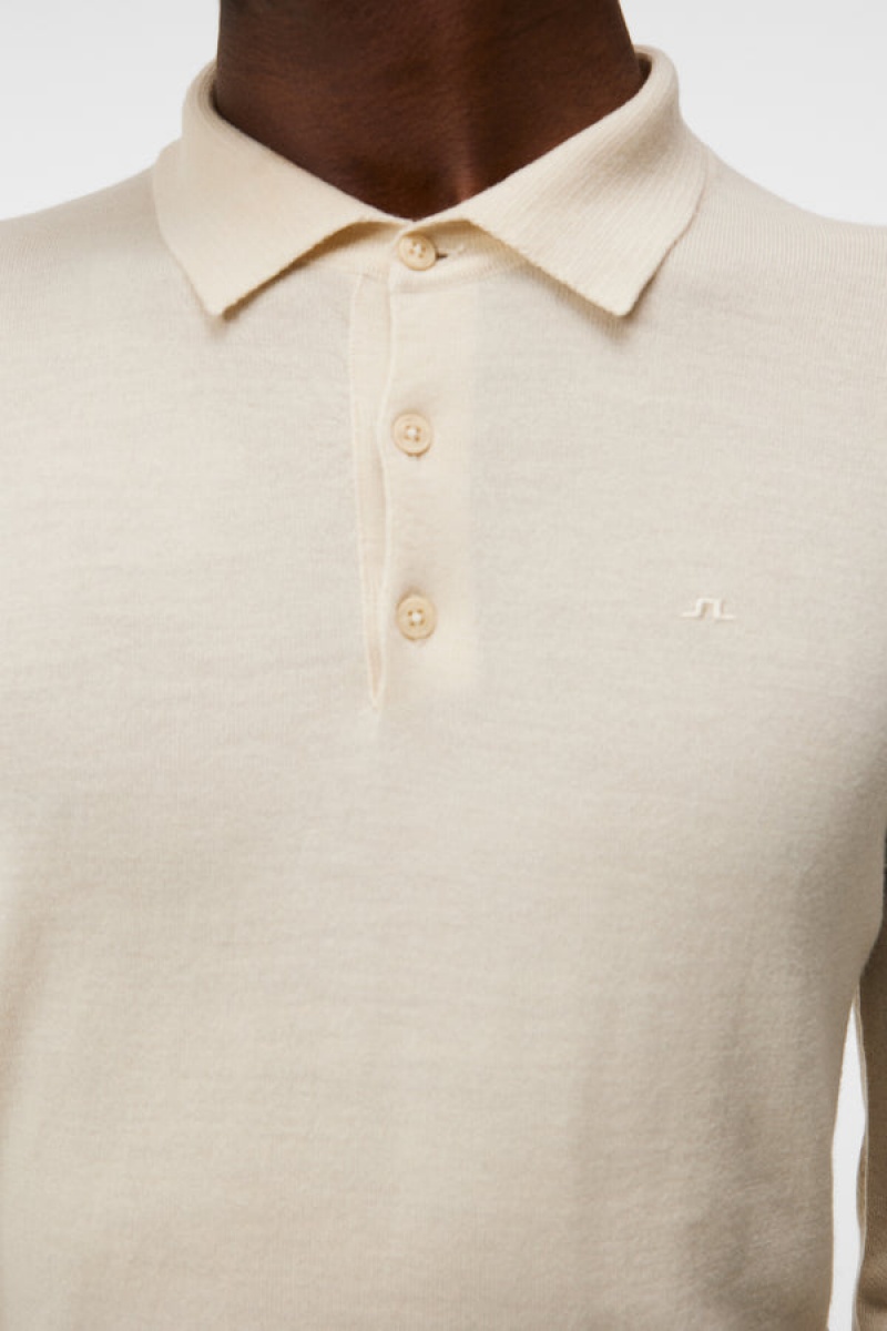 Oyster Gray Jlindeberg Noel Merino Polo | SN-JL574892