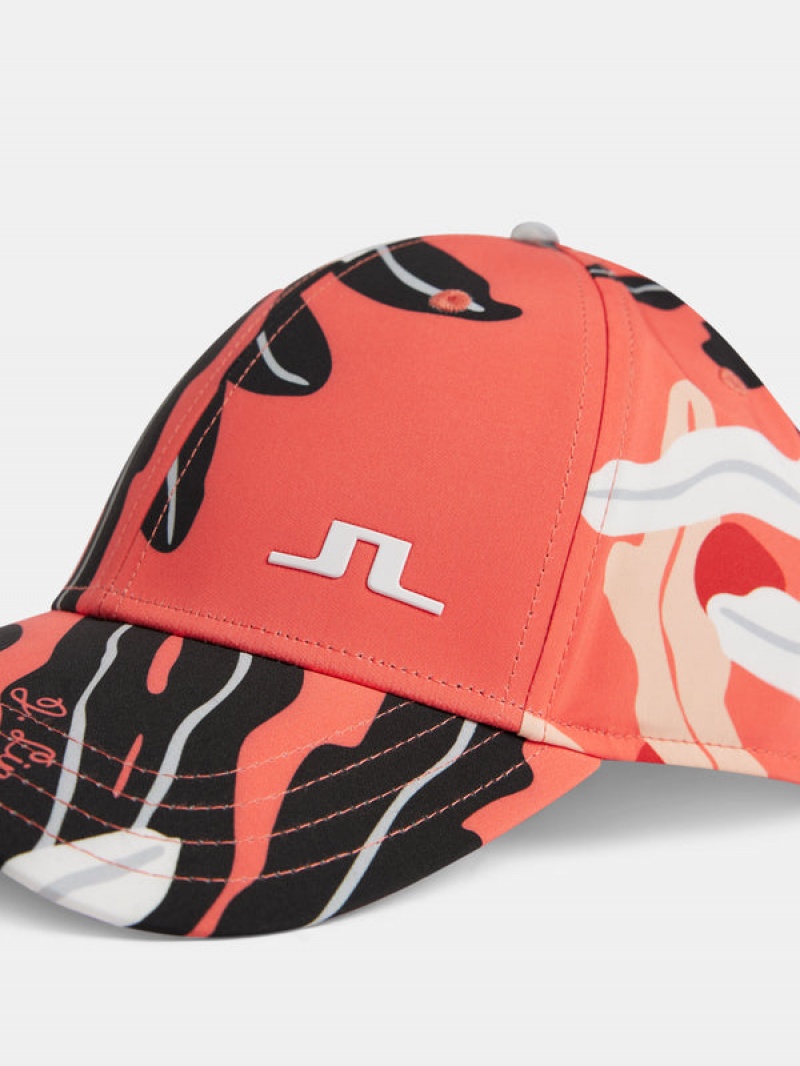 Paradise Monstera Coral Jlindeberg Asta Print Cap | SN-JL575413