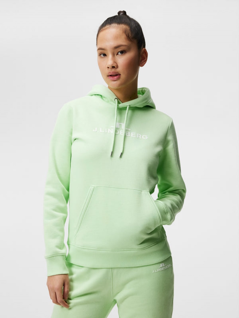 Patina Green Jlindeberg Alpha Hoodie | SN-JL575292