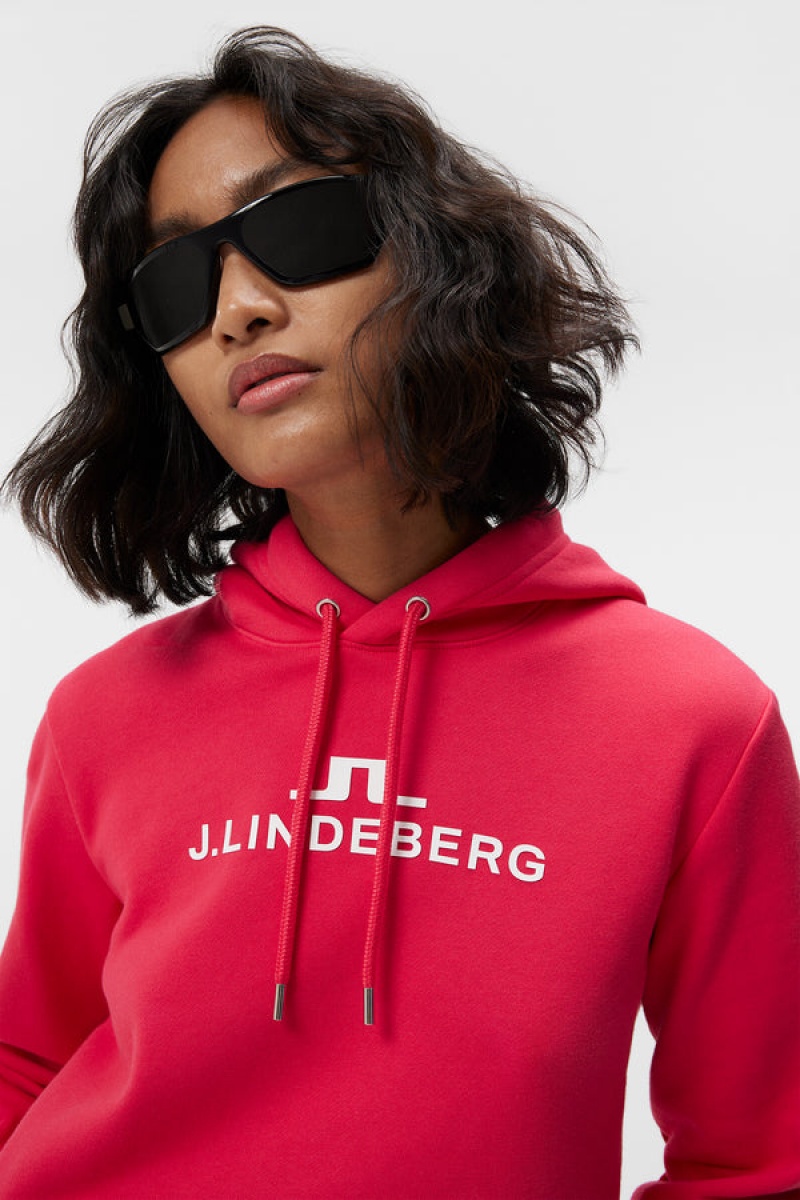 Rose Red Jlindeberg Alpha Hoodie | SN-JL575335