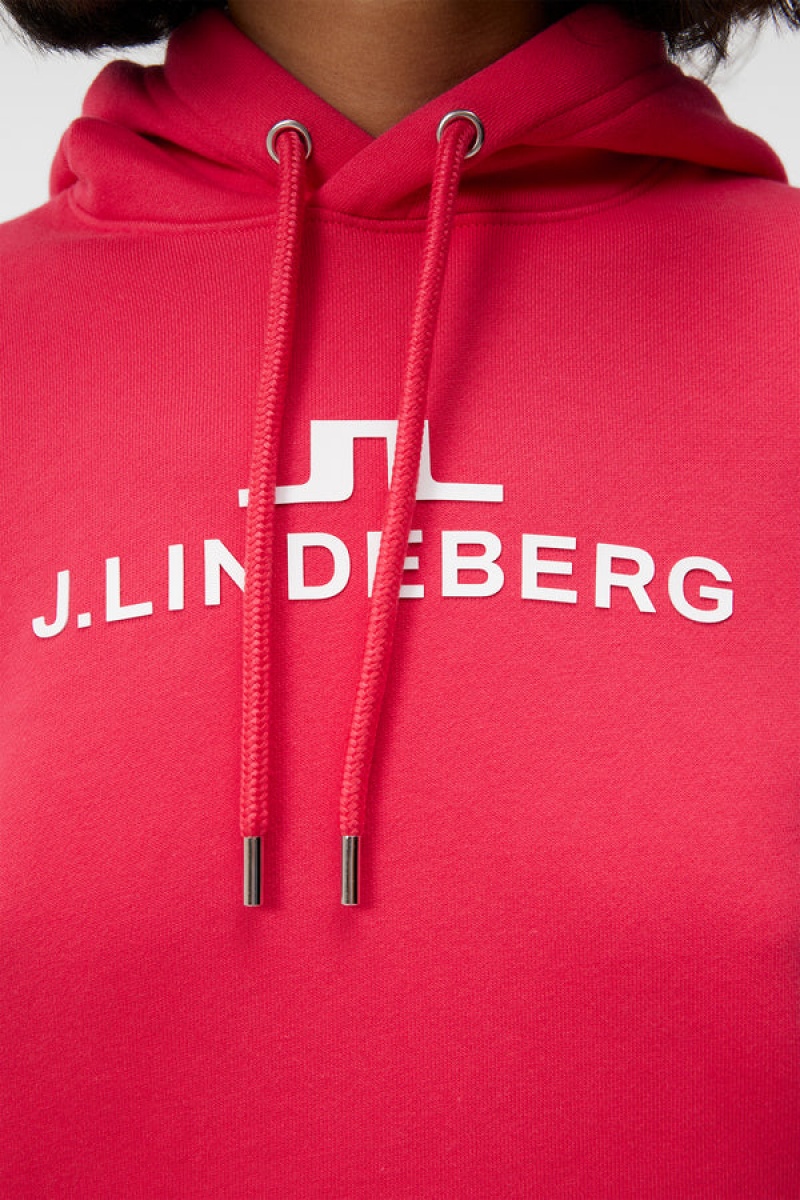 Rose Red Jlindeberg Alpha Hoodie | SN-JL575335