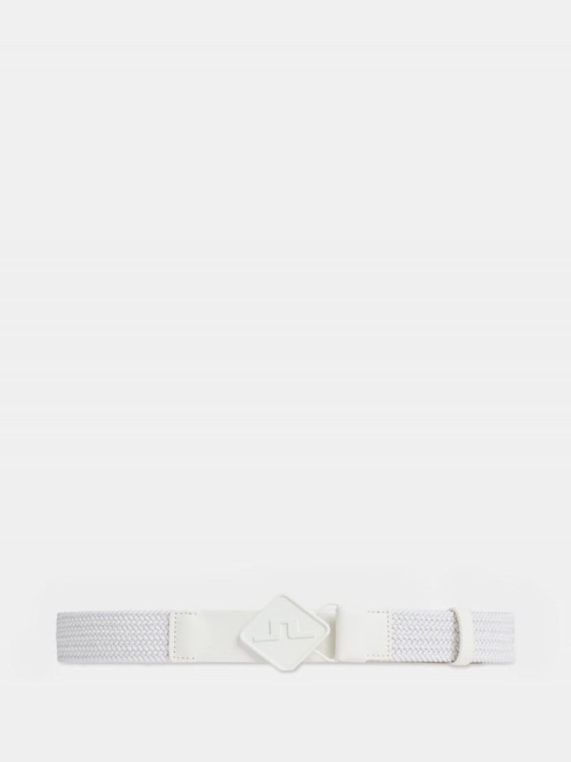 Russet Orange Jlindeberg Diamond Elastic Leather Belt | SN-JL574730