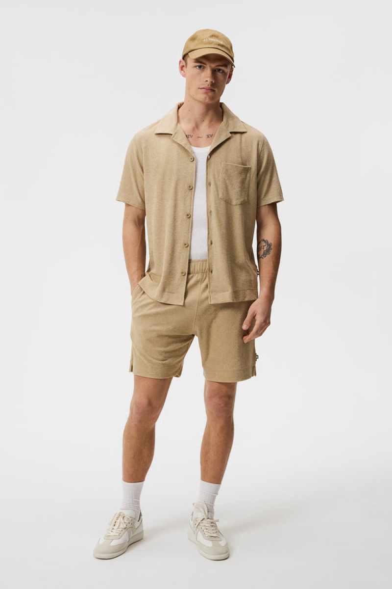 Safari Beige Jlindeberg Allan Terry Shorts | SN-JL574877