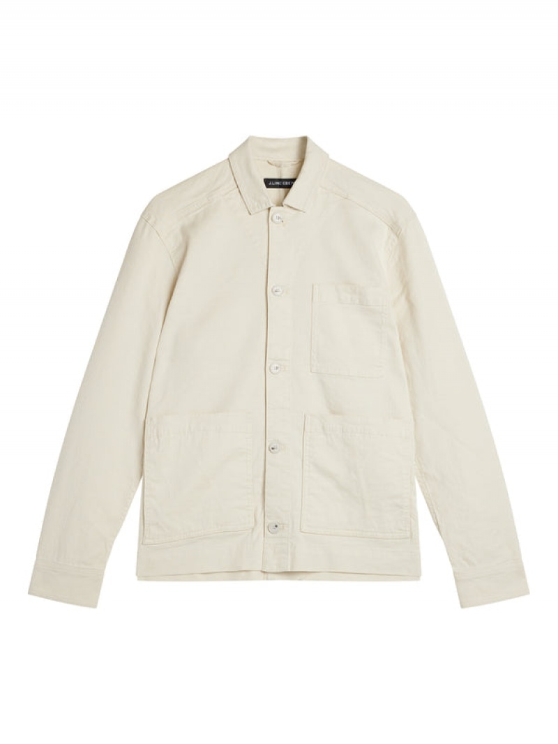 Turtledove Jlindeberg Errol Linen Workwear Overshirt | SN-JL574969