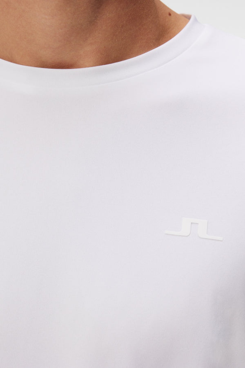 White Jlindeberg Ade Long-Sleeve T-shirt | SN-JL574507