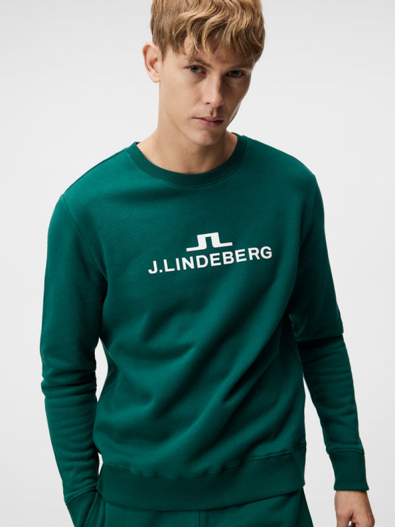 White Jlindeberg Alpha Crew Neck Sweatshirt | SN-JL574603