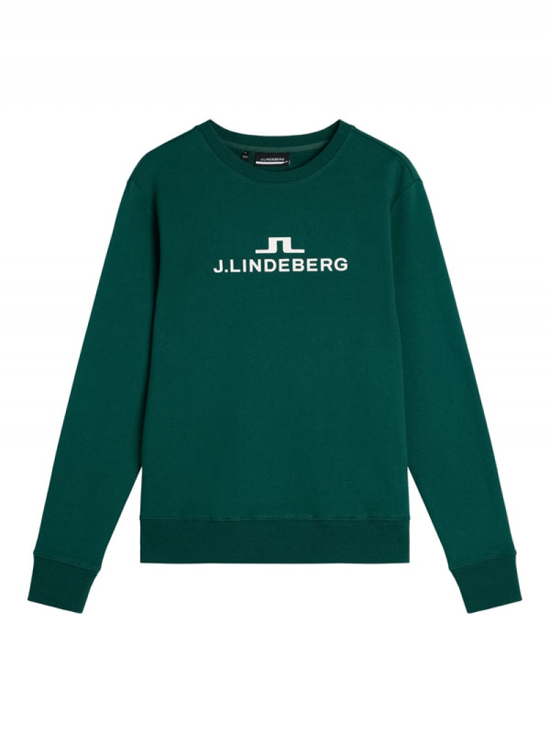 White Jlindeberg Alpha Crew Neck Sweatshirt | SN-JL574603