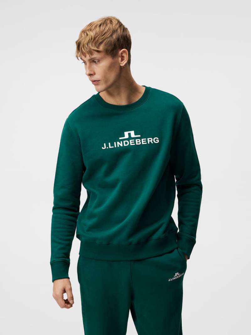 White Jlindeberg Alpha Crew Neck Sweatshirt | SN-JL574603