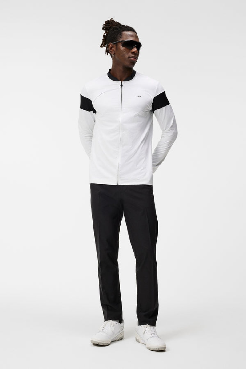 White Jlindeberg Charles Zip Midlayer | SN-JL574685