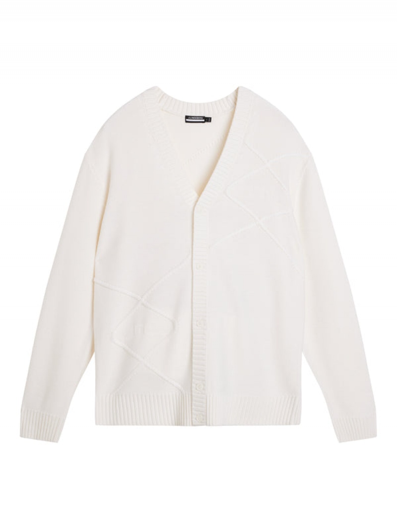 White Jlindeberg Clarke Knitted Cardigan | SN-JL574633