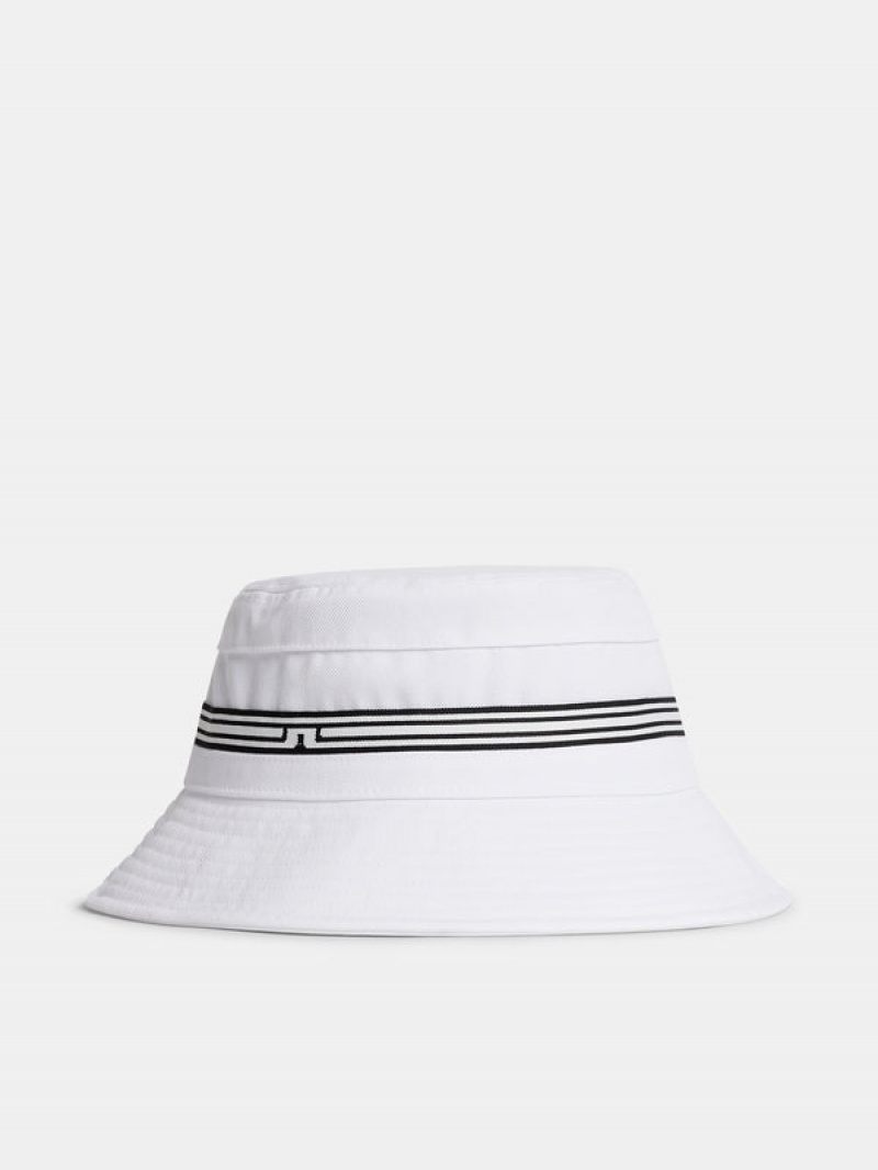 White Jlindeberg Denver Stripe Bucket Hat | SN-JL574755