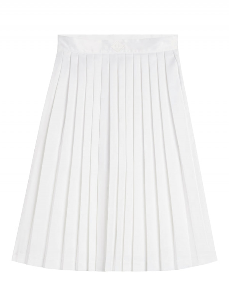 White Jlindeberg Dorothea Pleated Skirt | SN-JL575200