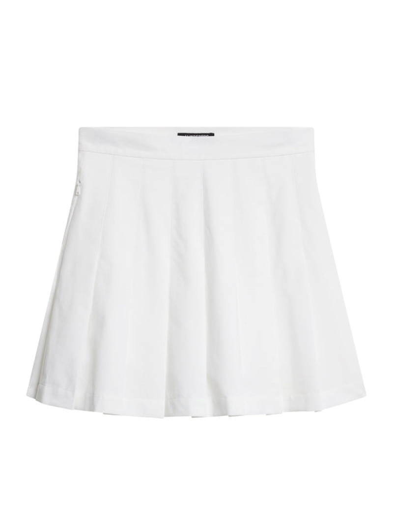 White Jlindeberg Fay Pleated Skirt | SN-JL575222