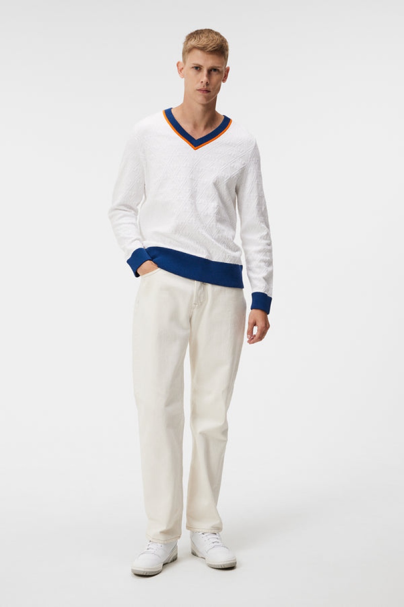 White Jlindeberg Finely Knitted Sweater | SN-JL574674