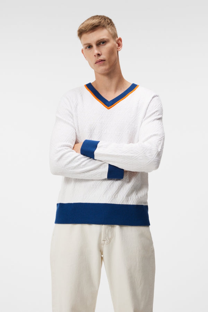 White Jlindeberg Finely Knitted Sweater | SN-JL574674