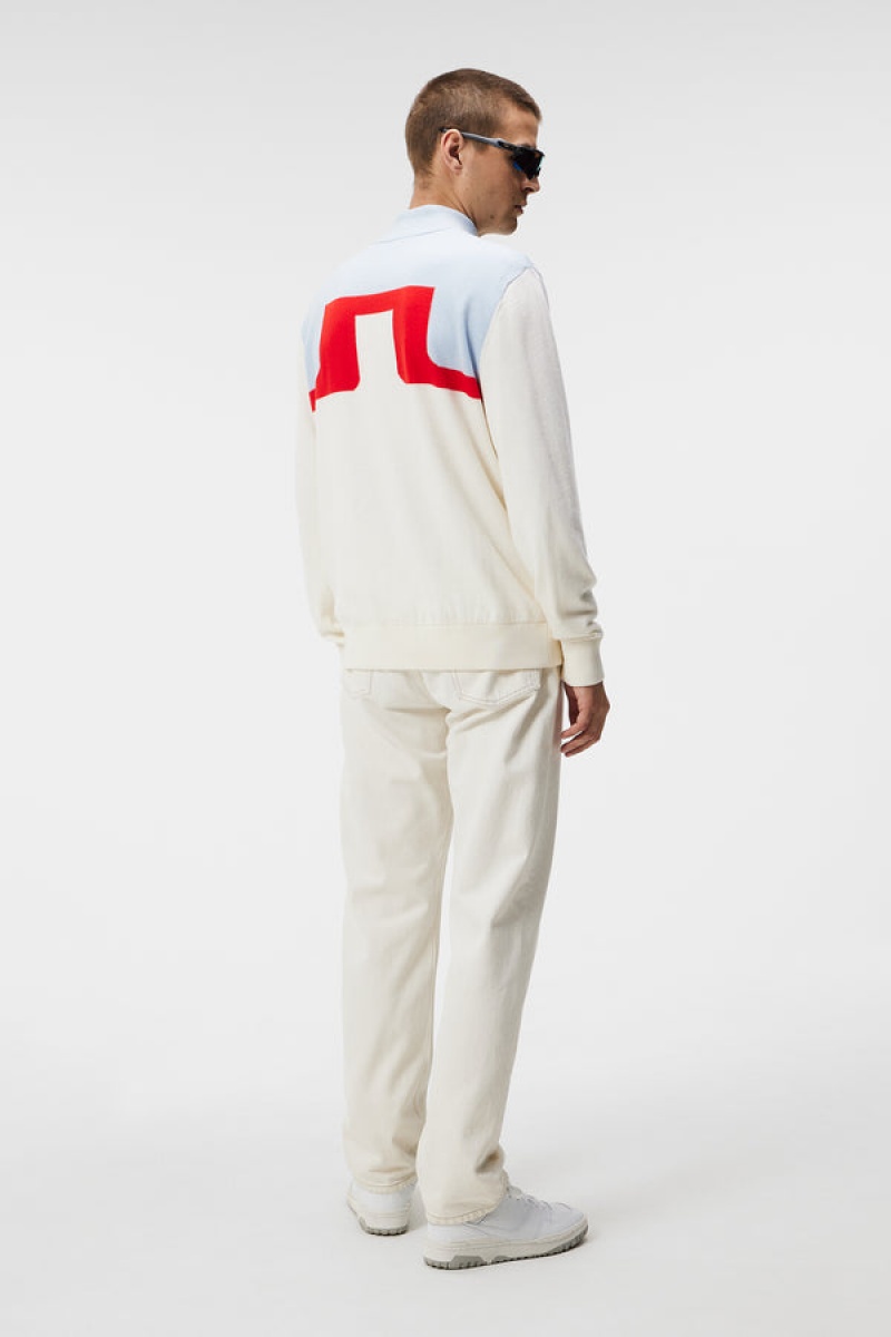 White Jlindeberg Jeff Windbreaker Sweater | SN-JL574669