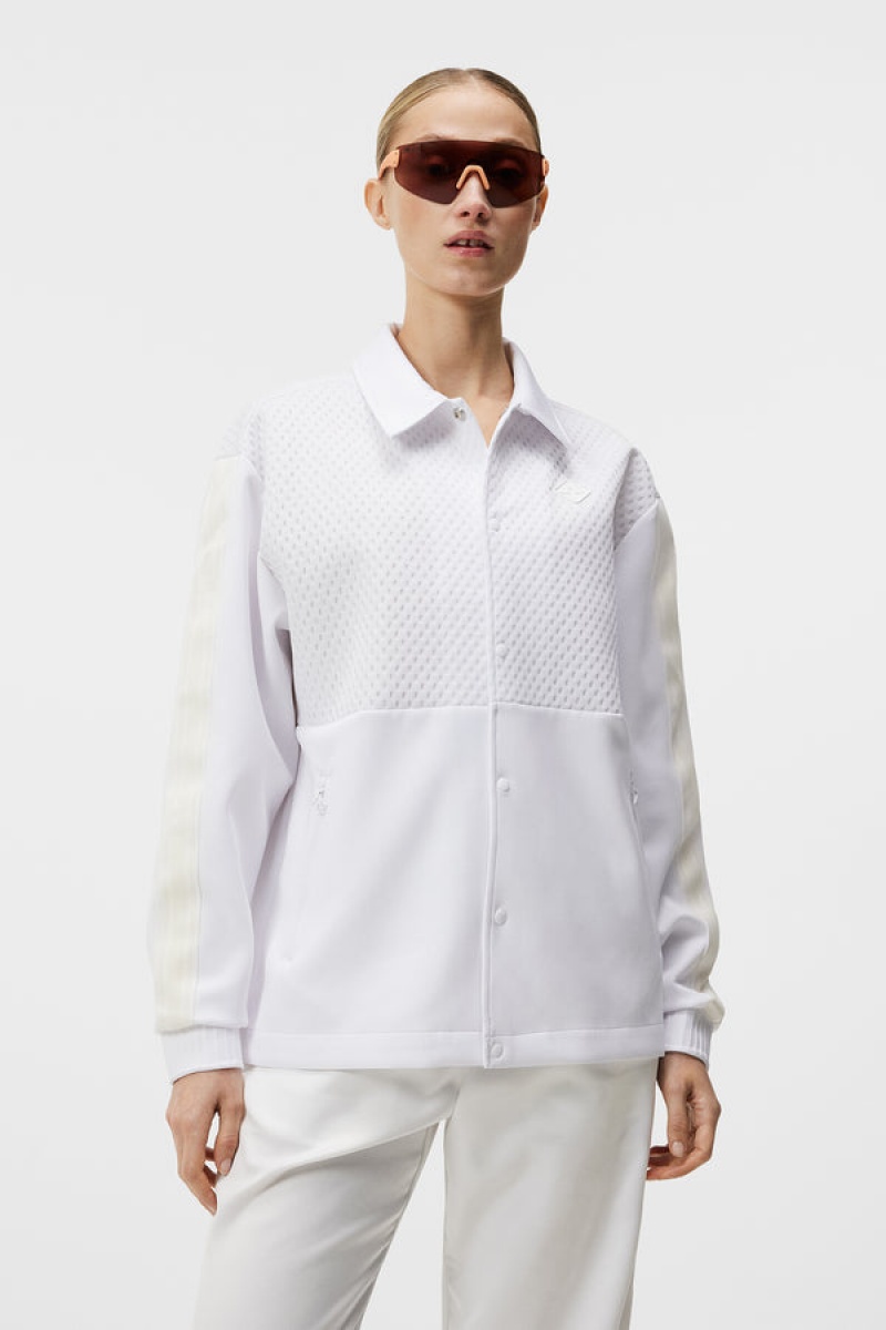 White Jlindeberg Nevaeh Coach Jacket | SN-JL575365