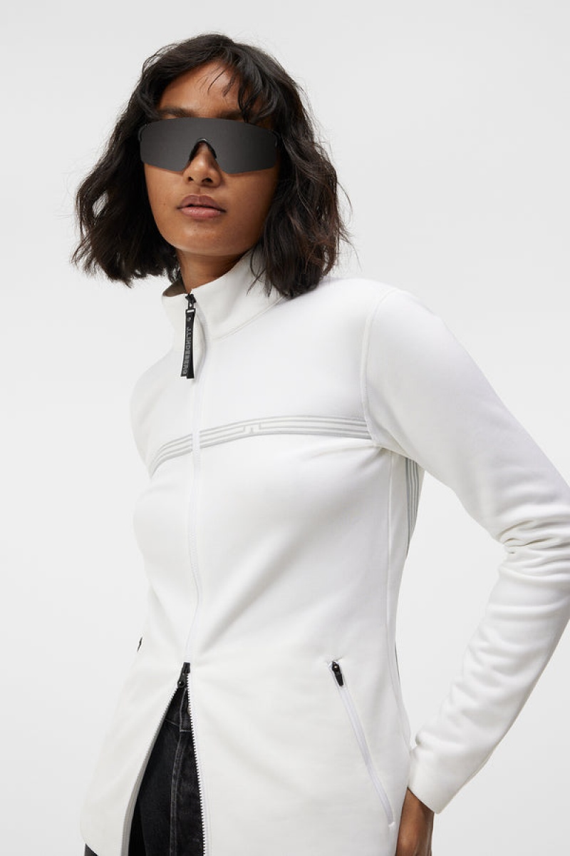 White Jlindeberg Promenade Mid Layer | SN-JL575327