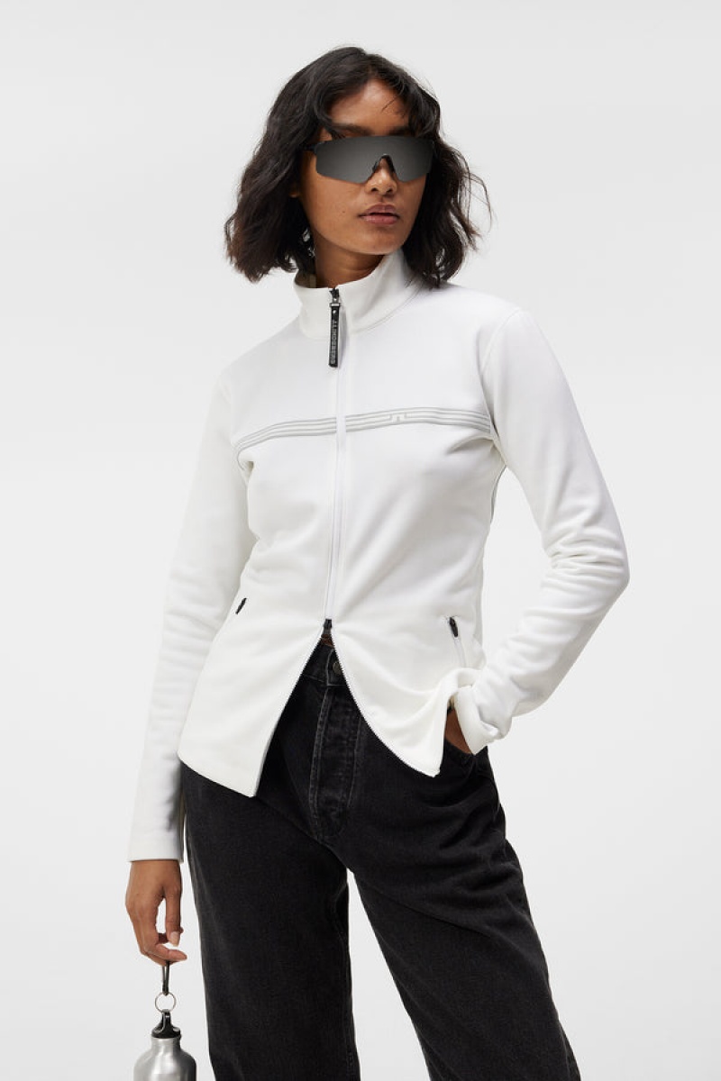 White Jlindeberg Promenade Mid Layer | SN-JL575327