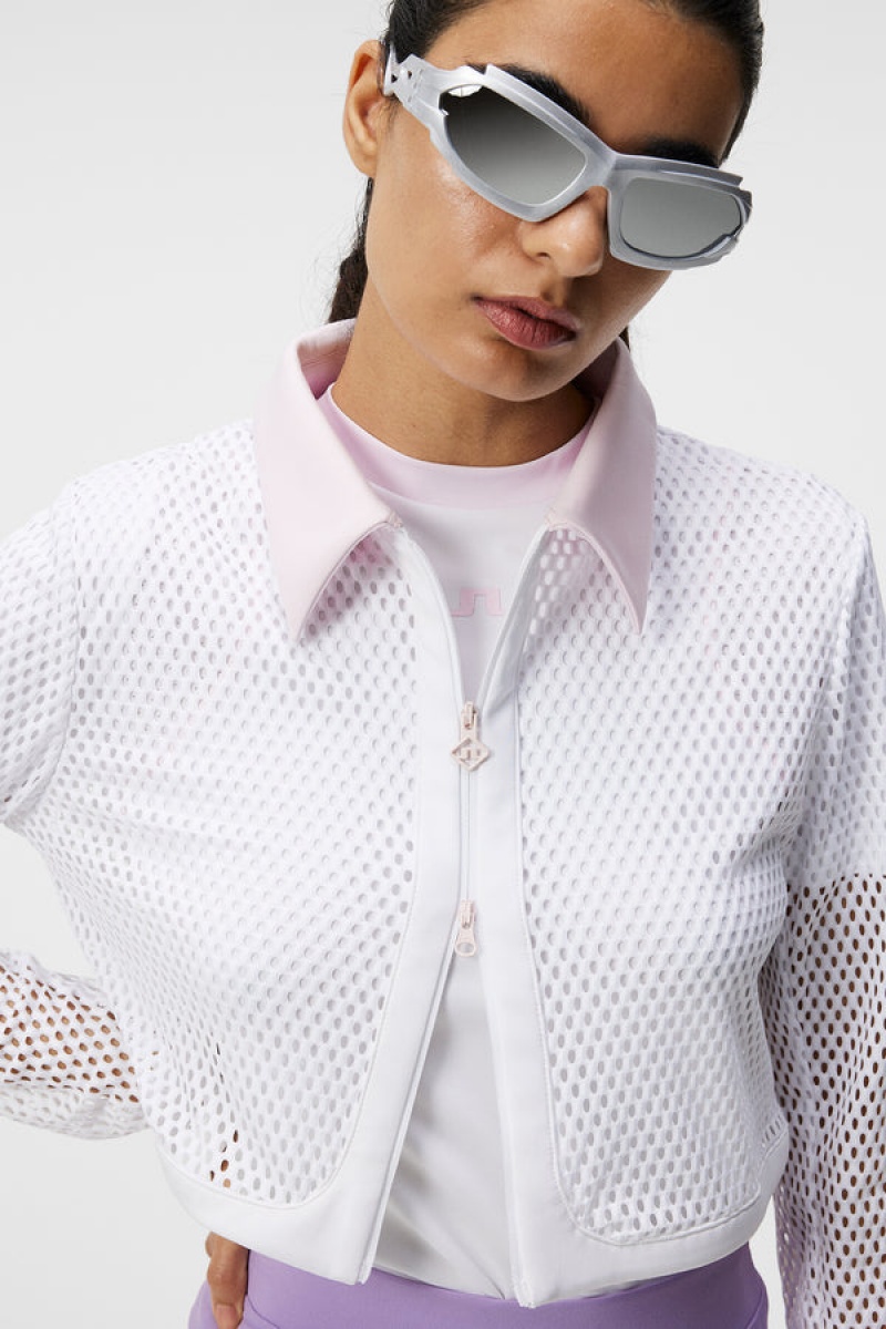 White Jlindeberg Tory 3D Mesh Jacket | SN-JL575387