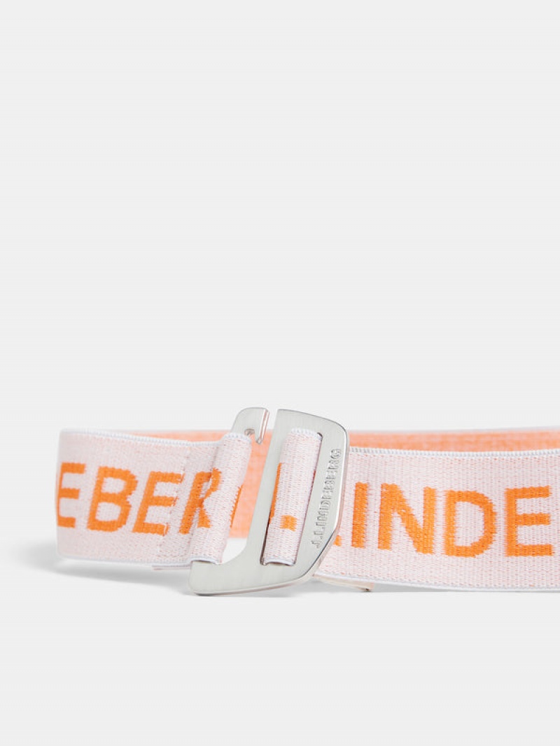 White Jlindeberg Zane Elasic Belt | SN-JL574735